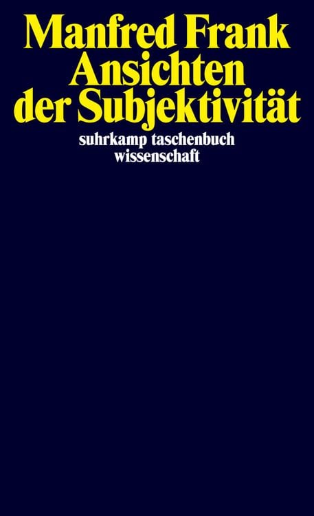 Produktbild: Ansichten der Subjektivit&auml;t