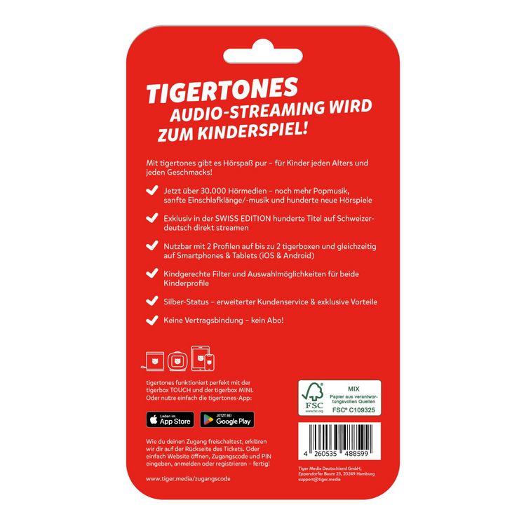 Produktbild: tigertones DUO - Ticket 12 Monate Swiss-Edition