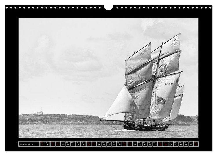 Produktbild: Voiles anciennes (Calendrier mural 2026 DIN A3 vertical), CALVENDO calendrier mensuel