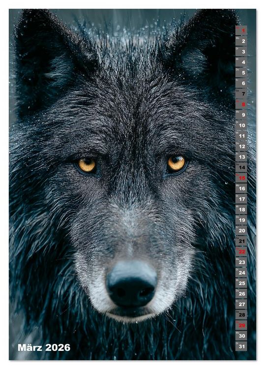 Produktbild: W&ouml;lfe aus aller Welt (Tischkalender 2026 DIN A5 hoch), CALVENDO Monatskalender
