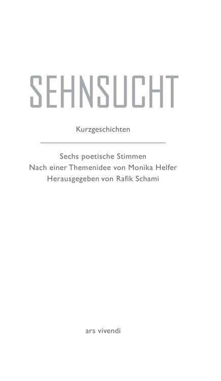 Produktbild: Sehnsucht