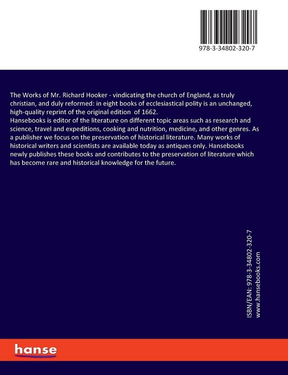 Produktbild: The Works of Mr. Richard Hooker