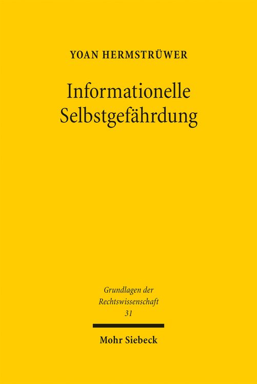 Produktbild: Informationelle Selbstgef&auml;hrdung