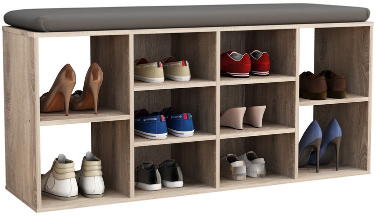 Produktbild: Holz Regal Schuhschrank Schuhregal Hinsol S