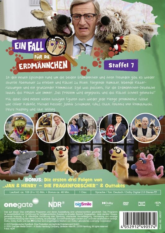Produktbild: Ein Fall f&uuml;r die Erdm&auml;nnchen Staffel 7 - inkl. 3 Folgen "Jan & Henry - Die Fragenforscher"