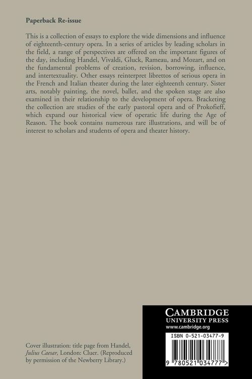 Produktbild: Opera and the Enlightenment