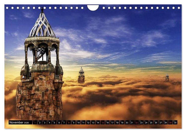 Produktbild: Traum und Fantasy. Reise durch surreale Wunderwelten (Wandkalender 2026 DIN A4 quer), CALVENDO Monatskalender