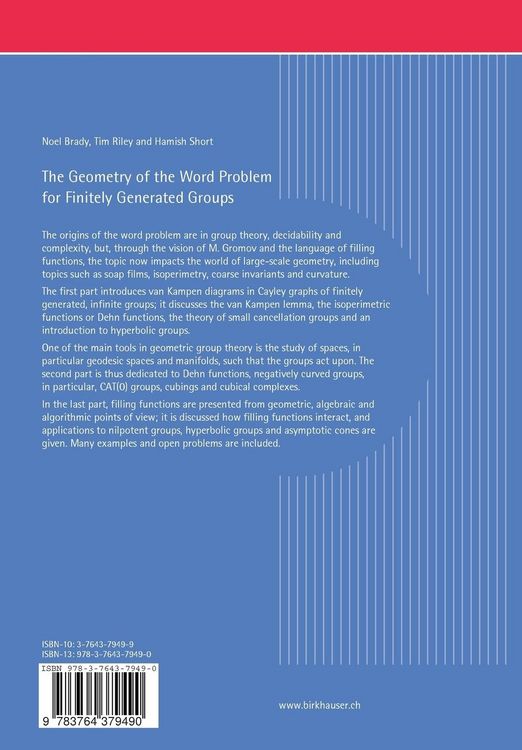 Produktbild: The Geometry of the Word Problem for Finitely Generated Groups