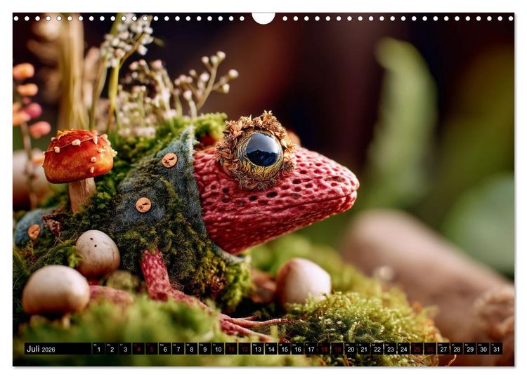 Produktbild: Toadtopia. Fantastische Kr&ouml;tenwelten (Wandkalender 2026 DIN A3 quer), CALVENDO Monatskalender