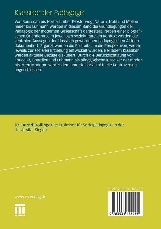 Produktbild: Klassiker der P&auml;dagogik