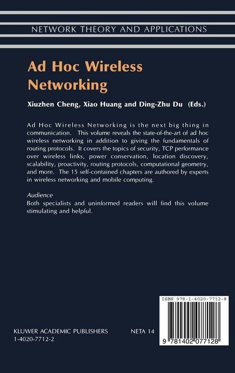 Produktbild: Ad Hoc Wireless Networking