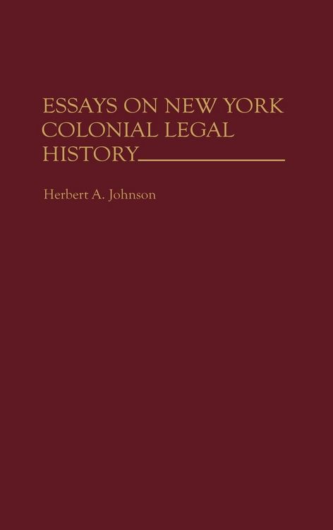 Produktbild: Essays on New York Colonial Legal History