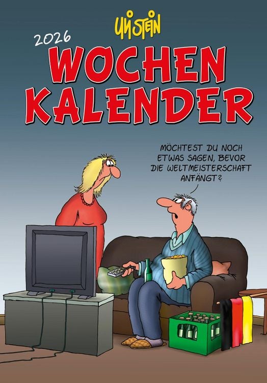 Produktbild: Uli Stein Wochenkalender 2026: Taschenkalender mit Spiralbindung und Gummiband