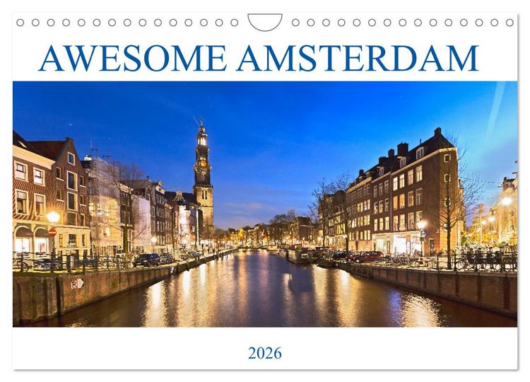 Produktbild: AWESOME AMSTERDAM (Wall Calendar 2026 DIN A4 landscape), CALVENDO 12 Month Wall Calendar