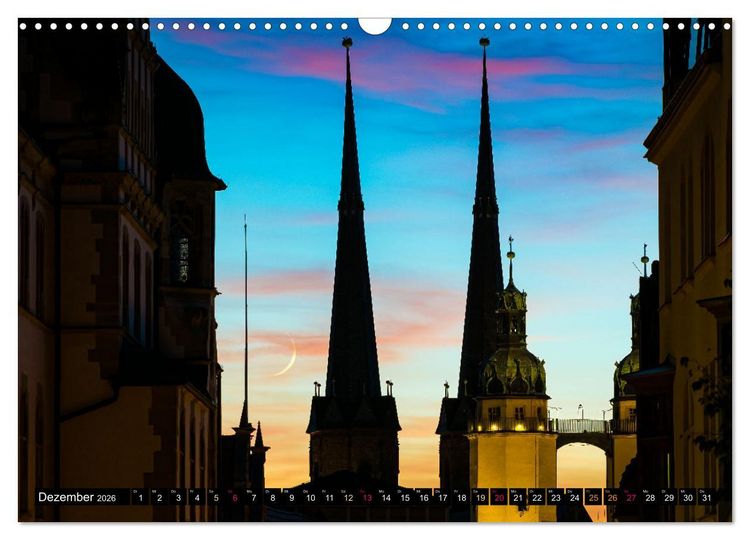 Produktbild: Halle-Luna - Monds&uuml;chtig in Halle-Saale (Wandkalender 2026 DIN A3 quer), CALVENDO Monatskalender