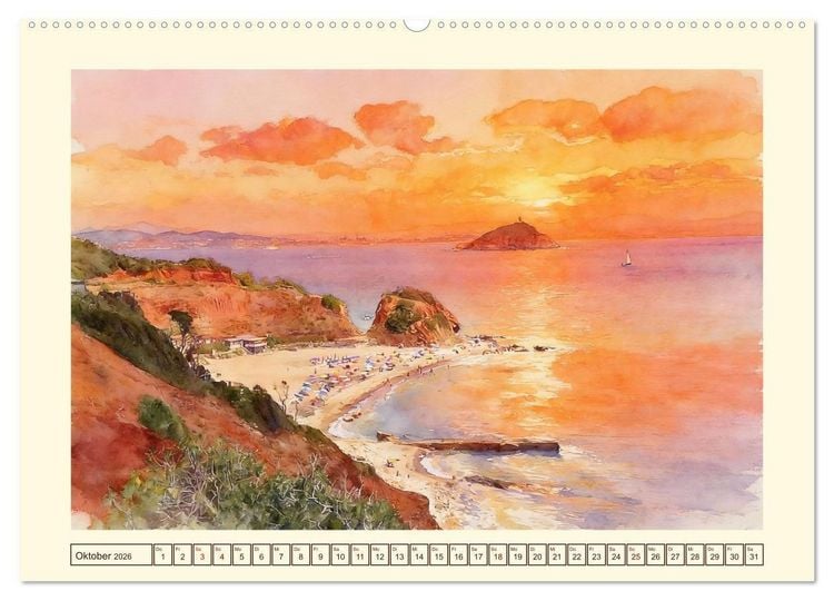 Produktbild: Elba - Insel imToskanischen Archipel (hochwertiger Premium Wandkalender 2026 DIN A2 quer), Kunstdruck in Hochglanz