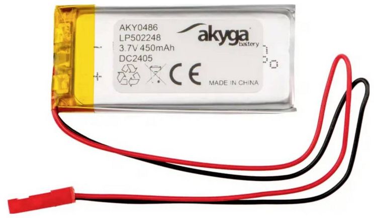 Produktbild: Akyga LP502248 Akkupack x Spezial-Akku LiPo 3.7V 450 mAh