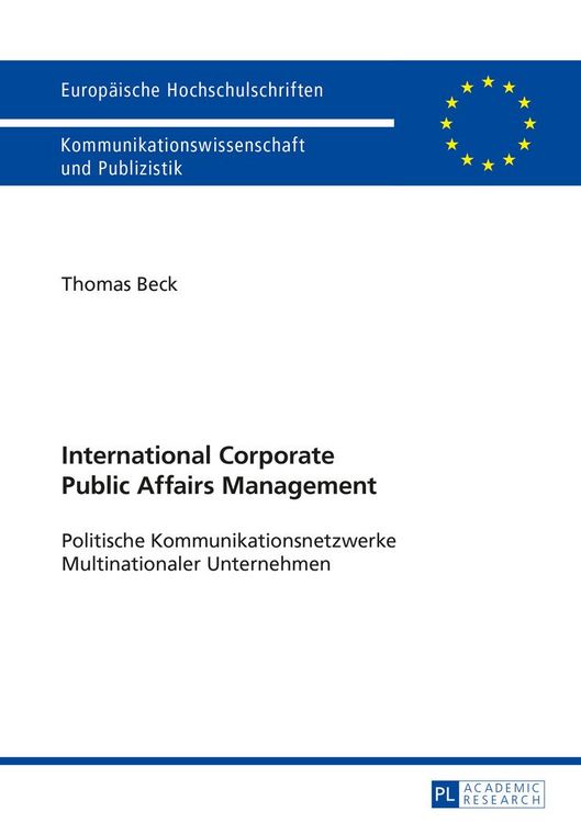 Produktbild: International Corporate Public Affairs Management