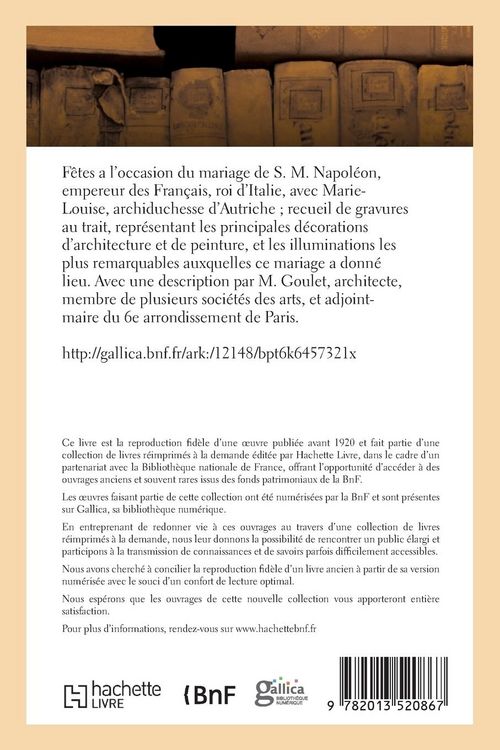 Produktbild: F&ecirc;tes a l'occasion du mariage de S. M. Napol&eacute;on, empereur des Fran&ccedil;ais, roi d'Italie