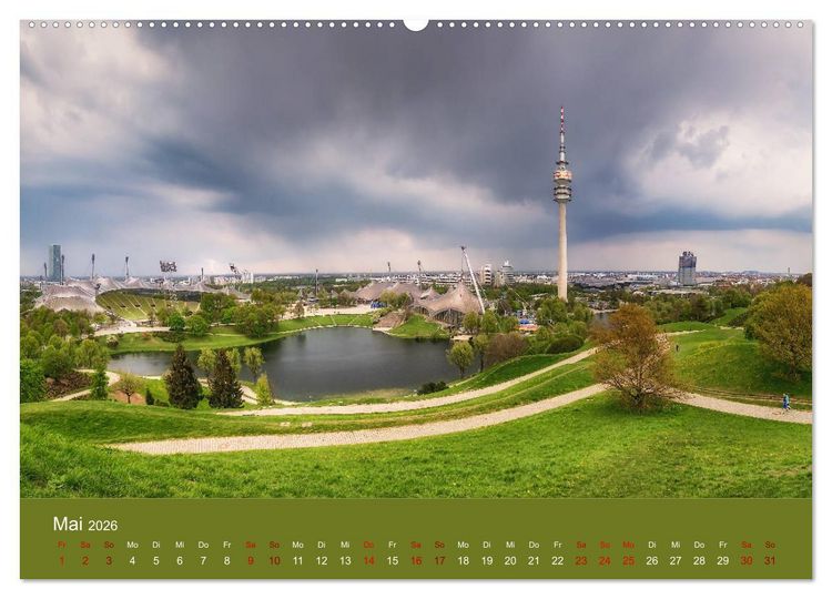 Produktbild: Bezauberndes M&uuml;nchen - Die bayrische Landeshauptstadt und ihr Umland. (Wandkalender 2026 DIN A2 quer), CALVENDO Monatskalender