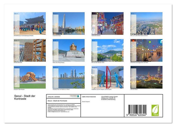 Produktbild: Seoul - Stadt der Kontraste (Wandkalender 2026 DIN A4 quer), CALVENDO Monatskalender