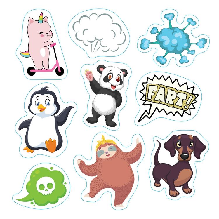 Produktbild: Farting Sloth (& Friends) Stickers