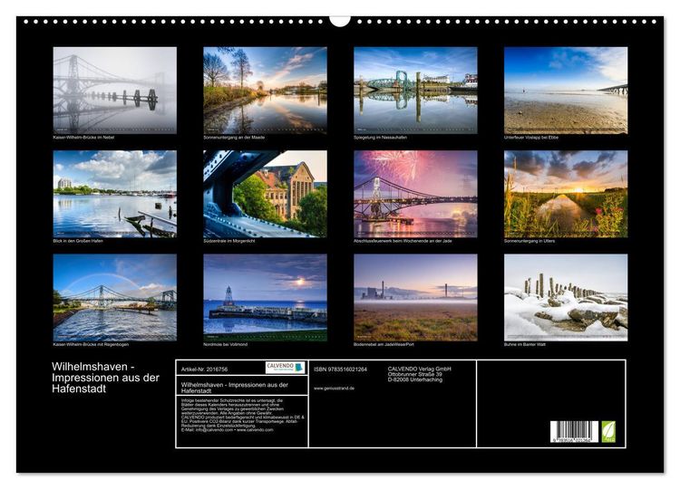 Produktbild: Wilhelmshaven - Impressionen aus der Hafenstadt (Wandkalender 2026 DIN A2 quer), CALVENDO Monatskalender