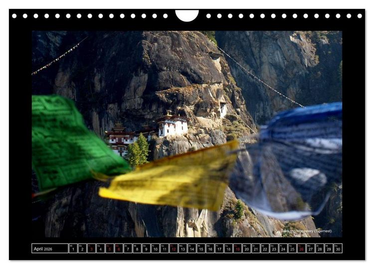 Produktbild: Bhutan Druk Yul 2026 (Wandkalender 2026 DIN A4 quer), CALVENDO Monatskalender