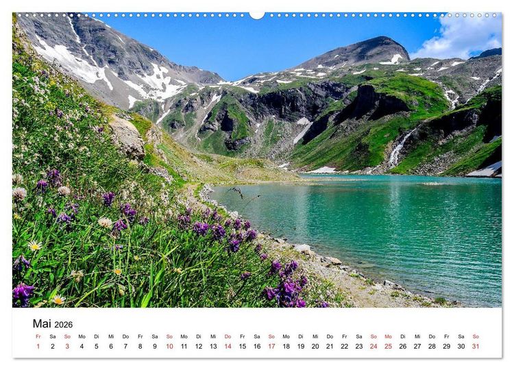 Produktbild: Herrliche Berglandschaften - Impressionen aus &Ouml;sterreich und Bayern (Wandkalender 2026 DIN A2 quer), CALVENDO Monatskalender