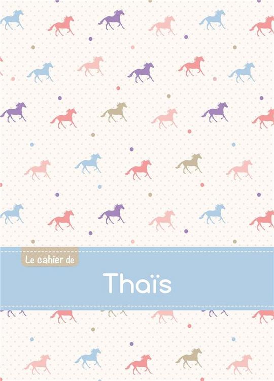 Produktbild: Cahier thais blanc,96p,a5 chevaux