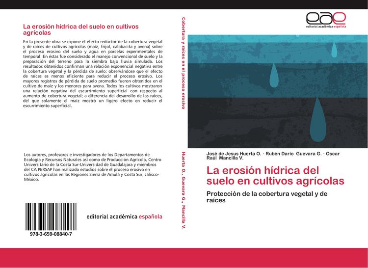 Produktbild: La erosi&oacute;n h&iacute;drica del suelo en cultivos agr&iacute;colas