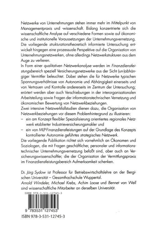 Produktbild: Organisation von Netzwerken