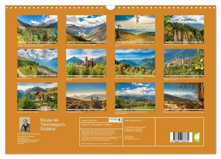 Produktbild: Route 44. Timmelsjoch, S&uuml;dtirol (Wandkalender 2026 DIN A3 quer), CALVENDO Monatskalender