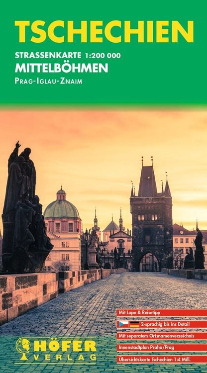 Produktbild: Tschechien - Stra&szlig;enkarte Mittelboehmen 1 : 200 000