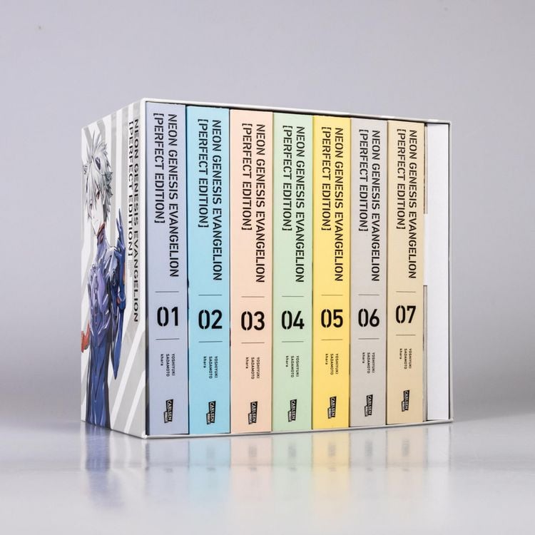 Produktbild: Neon Genesis Evangelion &ndash; Perfect Edition, B&auml;nde 1-7 im Sammelschuber mit Extras