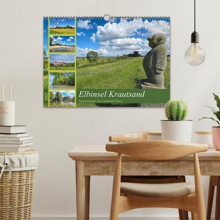 Produktbild: Elbinsel Krautsand - Impressionen von Land und Fluss (Wandkalender 2027 DIN A3 quer), CALVENDO Monatskalender