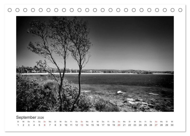 Produktbild: SYDNEY Monochrom (Tischkalender 2026 DIN A5 quer), CALVENDO Monatskalender