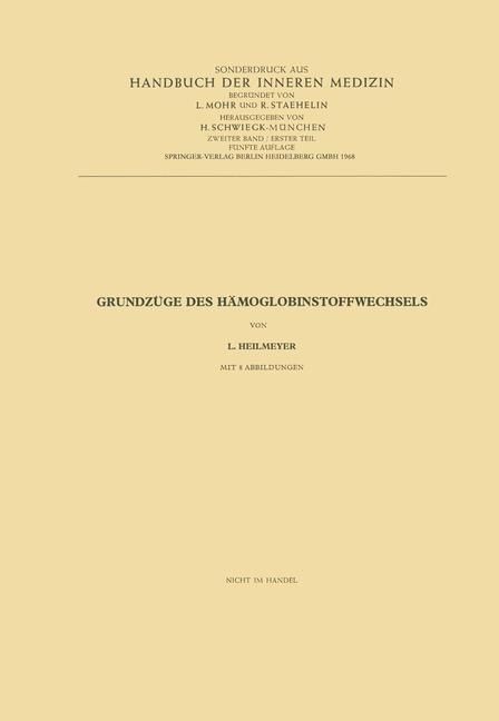 Produktbild: Grundz&uuml;ge des H&auml;moglobinstoffwechsels