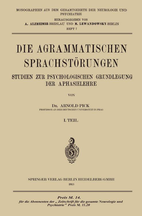 Produktbild: Die Agrammatischen Sprachst&ouml;rungen