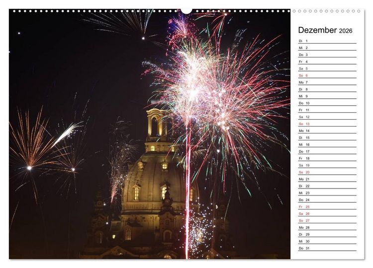 Produktbild: Barockstadt Dresden (Wandkalender 2026 DIN A2 quer), CALVENDO Monatskalender