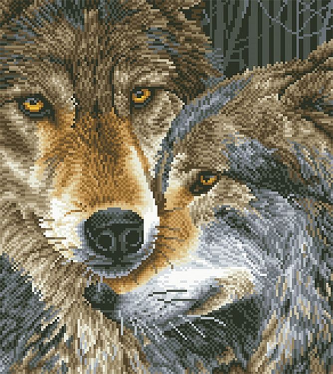 Produktbild: DIAMOND DOTZ - Diamond Painting Wolf Liebe