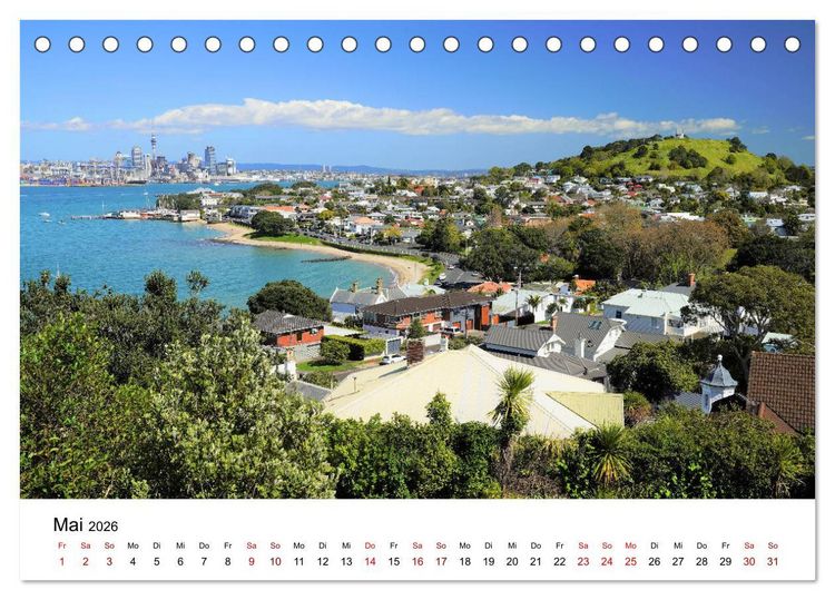 Produktbild: Auckland und Umgebung 2026 (Tischkalender 2026 DIN A5 quer), CALVENDO Monatskalender