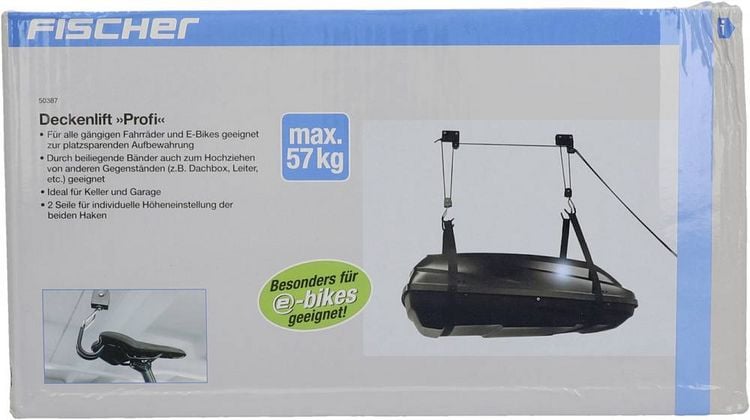 Produktbild: FISCHER FAHRRAD 50387 Deckenlift Anzahl Einstellpl&auml;tze=1 Schwarz