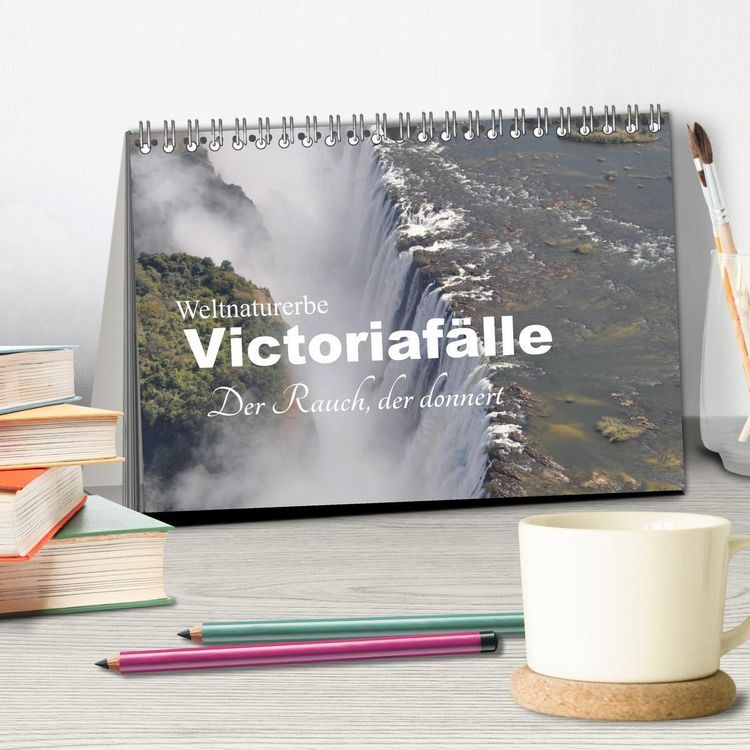 Produktbild: Weltnaturerbe Victoriaf&auml;lle - Der Rauch, der donnert (Tischkalender 2027 DIN A5 quer), CALVENDO Monatskalender