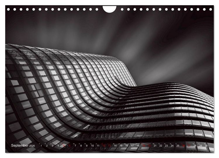 Produktbild: Monochrome Architektur (Wandkalender 2026 DIN A4 quer), CALVENDO Monatskalender