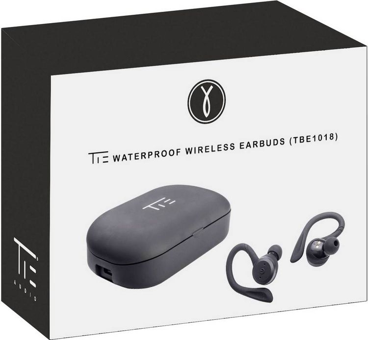 Produktbild: Tie Studio TBE1018 In Ear Kopfh&ouml;rer Bluetooth&reg; Schwarz Wasserbest&auml;ndig, Ohrb&uuml;gel Sport