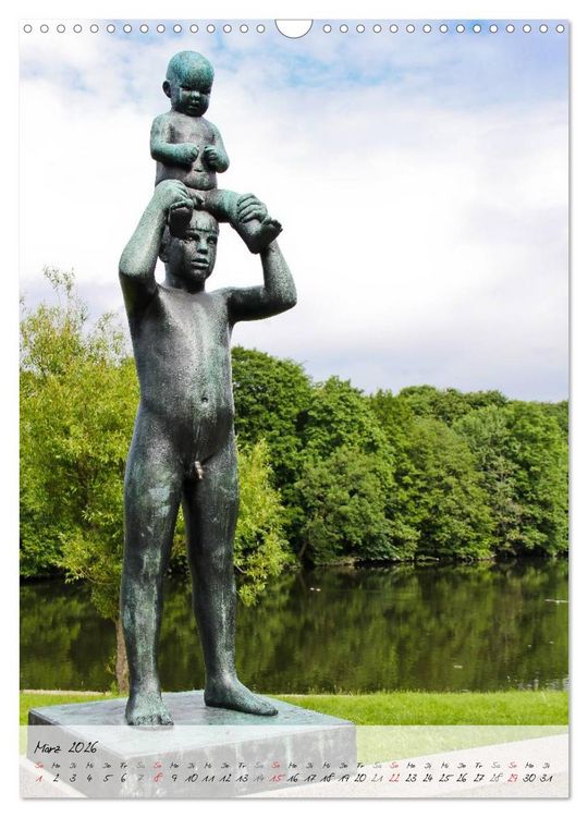 Produktbild: Vigeland (Wandkalender 2026 DIN A3 hoch), CALVENDO Monatskalender