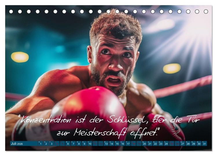 Produktbild: Motivation in Bewegung - Ein Jahr voller sportlicher Energie (Tischkalender 2026 DIN A5 quer), CALVENDO Monatskalender