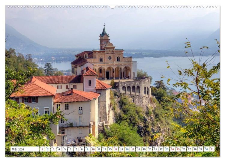Produktbild: Tessin, Impressionen aus der Italienischen Schweiz (hochwertiger Premium Wandkalender 2026 DIN A2 quer), Kunstdruck in Hochglanz
