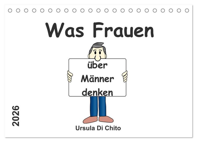Produktbild: Was Frauen &uuml;ber M&auml;nner denken (Tischkalender 2026 DIN A5 quer), CALVENDO Monatskalender